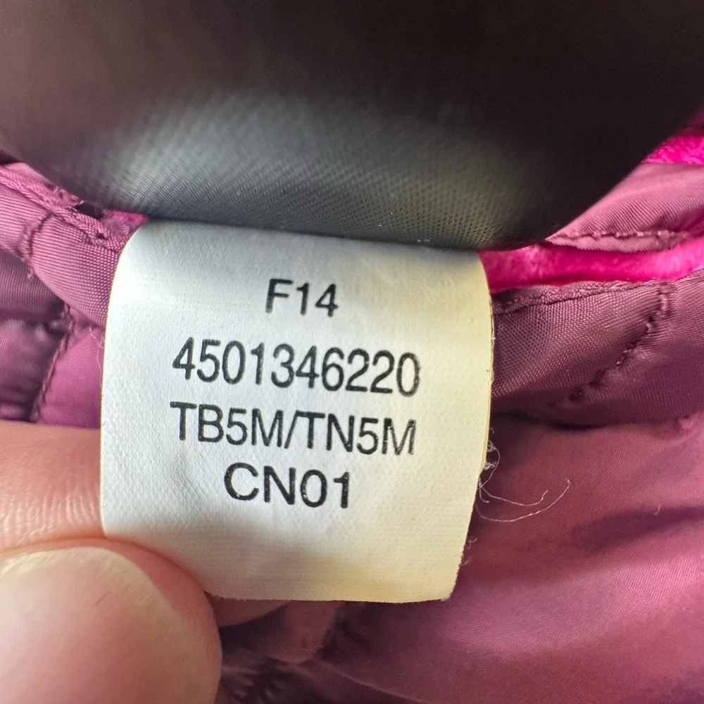 North Face Girls Reversible Pink Purple Jacket Sz‎ L Large 14/16 CN01 TB5M